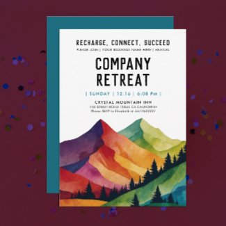 Cool Company Retreat Woodland Corporate Watercolor