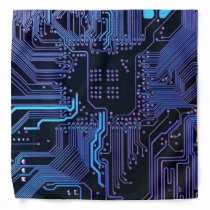 Cool Computer Circuit Board - Blue Bandana Cool Computer Circuit Board - Blue Bandana