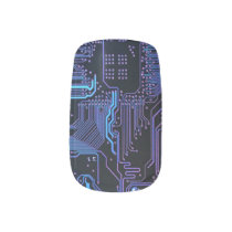 Cool Computer Circuit Board - Blue Minx Nail Wraps Cool Computer Circuit Board - Blue Minx Nail Wraps