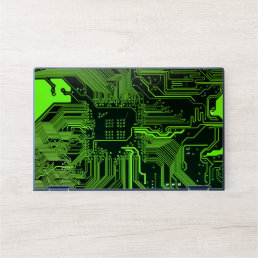Cool Computer Circuit Board Green HP Laptop Skin