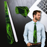 Cool Computer Circuit Board Green Neck Tie<br><div class="desc">Cool Computer Circuit Board - Green This one is for the geek in all of us</div>