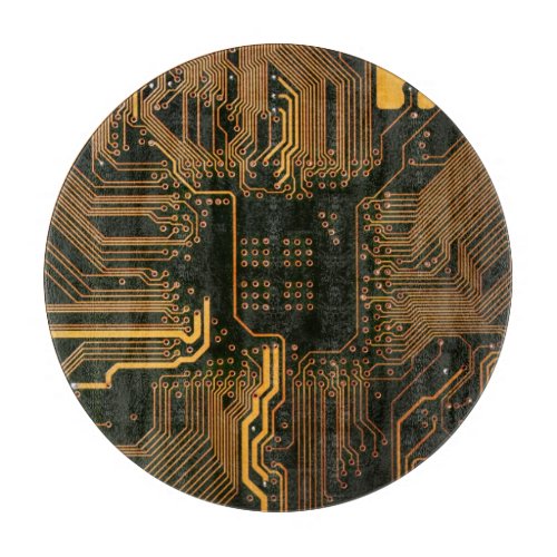 Cool Computer Circuit Board Orange