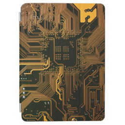 Cool Computer Circuit Board Orange iPad Air Cover