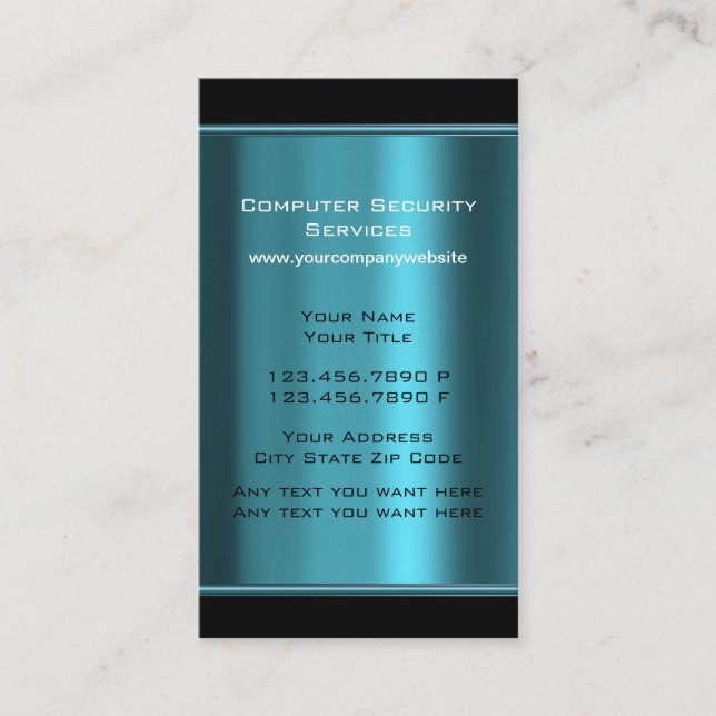 Cool Computers Business Cards (Front)