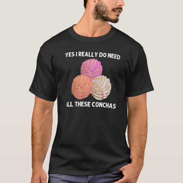 Cool Concha For Men Women Pan Dulce Latin Mexican  T-Shirt (Front)