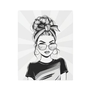 Cool Confidence Metal Print