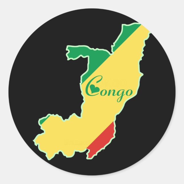 Cool Congo-Brazzaville Classic Round Sticker (Front)