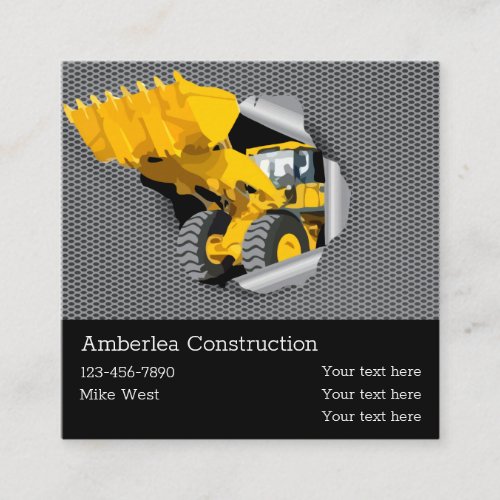 Cool Construction Business Cards Unique Design