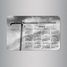 Cool Construction Crane Photo 2025 Calendar Magnet