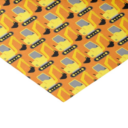 cool construction digger truck tiled party tissue paper