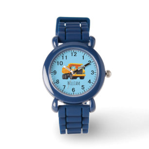 Cool construction dump truck add name  watch
