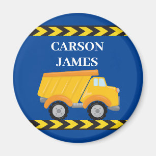 Cool Construction Dump Truck Custom Kids Magnet