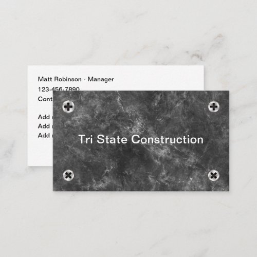 Cool Construction Fasteners Business Cards