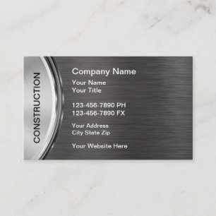 Cool Construction Home Services Business Card