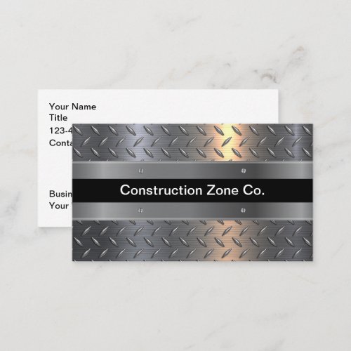 Cool Construction Metallic Tone Business Cards