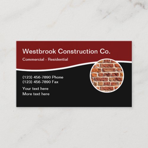 Cool Construction Modern Business Cards