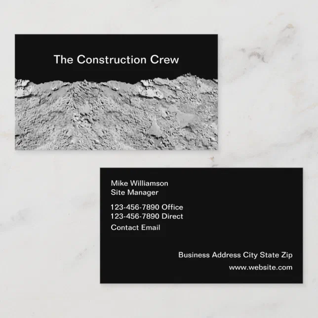 Cool Construction Stucco Theme Business Cards | Zazzle