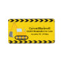 Cool Construction Vehicle Custom Kids Address Label
