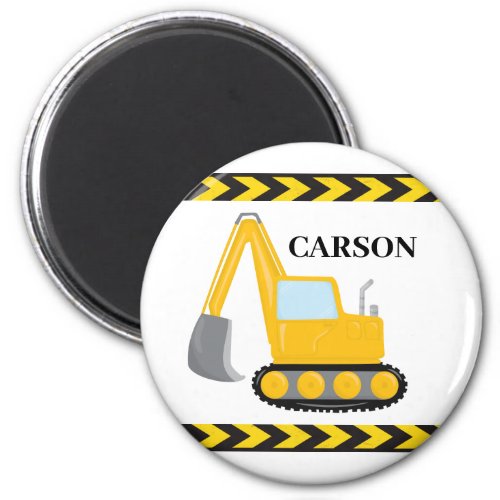 Cool Construction Vehicle Excavator Custom Kids Magnet