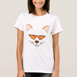 Cool contented cat in sunglasses T-Shirt