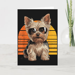 Cool cool yorkie mom dad gift vintage dog owners card