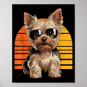 Cool cool yorkie mom dad gift vintage dog owners  poster