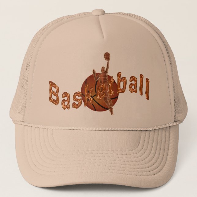 Cool Copper Basketball Flat Bill Hats (Front)