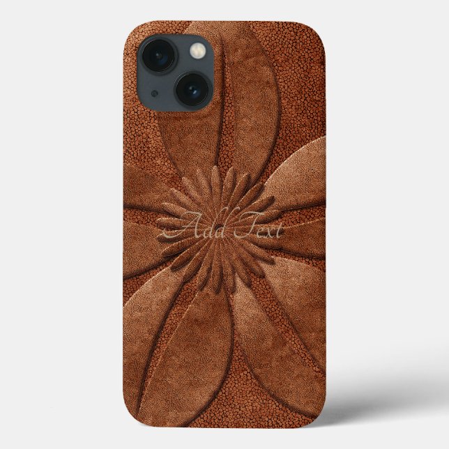 Cool Copper Look Vintage Style Floral Case (Back)