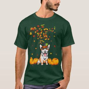 Cool Corgi Dog Lover Autumn Thanksgiving-190 T-Shirt