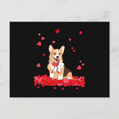 Cool Corgi Valentines Day Tee Dog Lover Gift Invitation Postcard