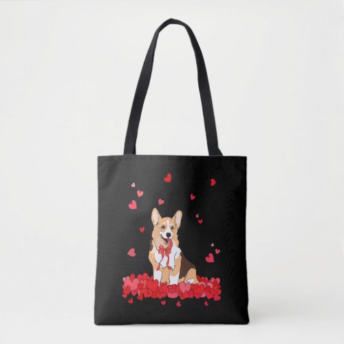 Cool Corgi Valentines Day Tee Dog Lover Gift Tote Bag