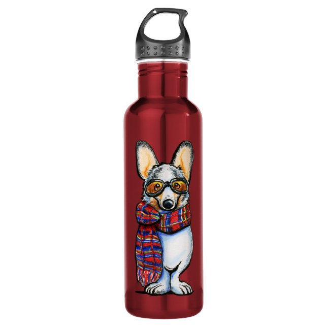 Cool Corgi Water Bottle (Front)