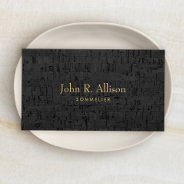 Cool Cork  Sommelier Wine Expert Business Card at Zazzle