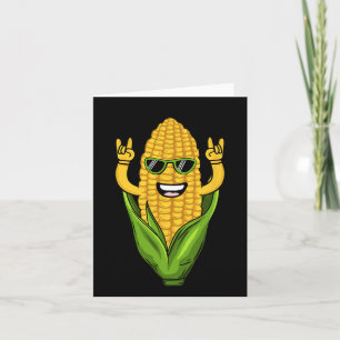 Cool Corn Art Men Women Farmer Dancing Corn On Cob Card