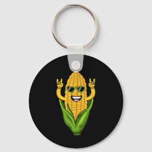 Cool Corn Art Men Women Farmer Dancing Corn On Cob Keychain