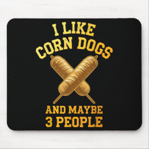 Cool Corn Dog Novelty For Men Women Adult Corn Dog Mouse Pad