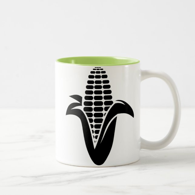 Cool Corn on the Cob Two-Tone Coffee Mug (Right)