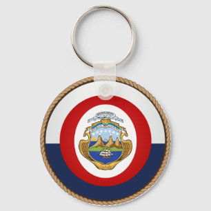 Cool Costa Rica Flag Seal Keychain
