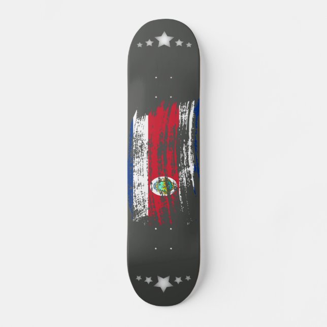 Cool Costa Rican flag design Skateboard Deck (Front)