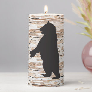 Cool Country black bear rustic Pillar Candle