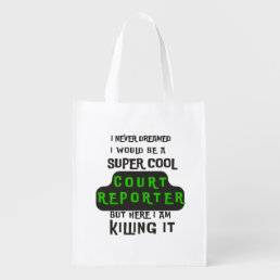 Cool Court Reporter Grocery Bag