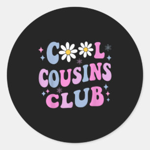 Cool Cousins Club Shirt Boy Girl Cousin Crew Match Classic Round Sticker