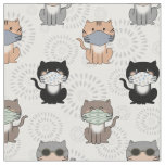 Cool covid cats fabric for face masks