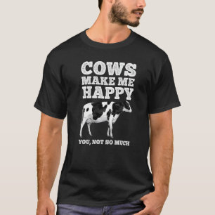 Cool Cow For Men Women Cow Farmer Dairy Cows Farm T-Shirt