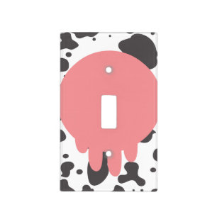 Cool Cow Print Dairy Fresh Farmhouse Rustic Light Switch Cover
