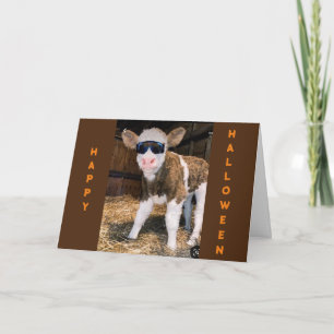 **COOL COW SAYS HAPPY HALLOWEEN** CARD