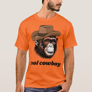 Cool Cowboy Chimpanzee – Funny Western Monkey T-Shirt
