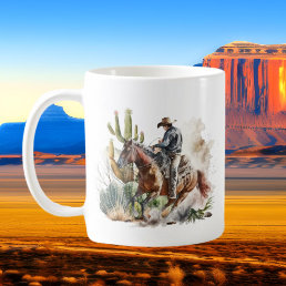 cool cowboy lovers add monogram coffee mug