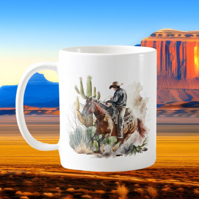 cool cowboy lovers add monogram coffee mug (Creator Uploaded)