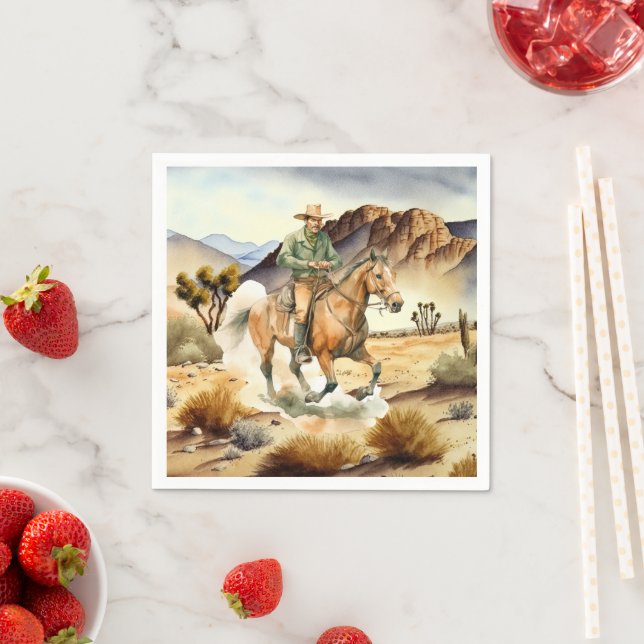 cool cowboy lovers Western party Napkins (Insitu)